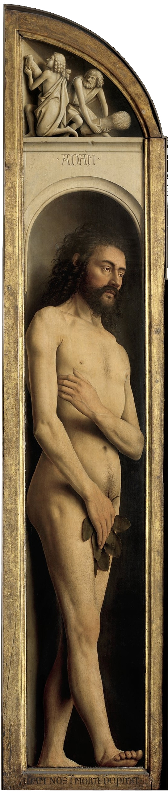 Jan van Eyck, Ghent Altarpiece &mdash; Adam (1432)